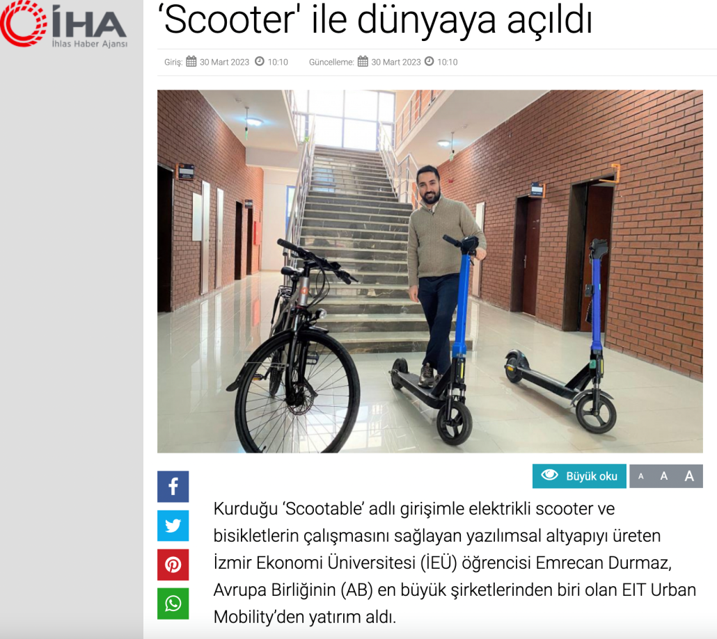 İHA - Scooter ile Dünyaya Açıldı